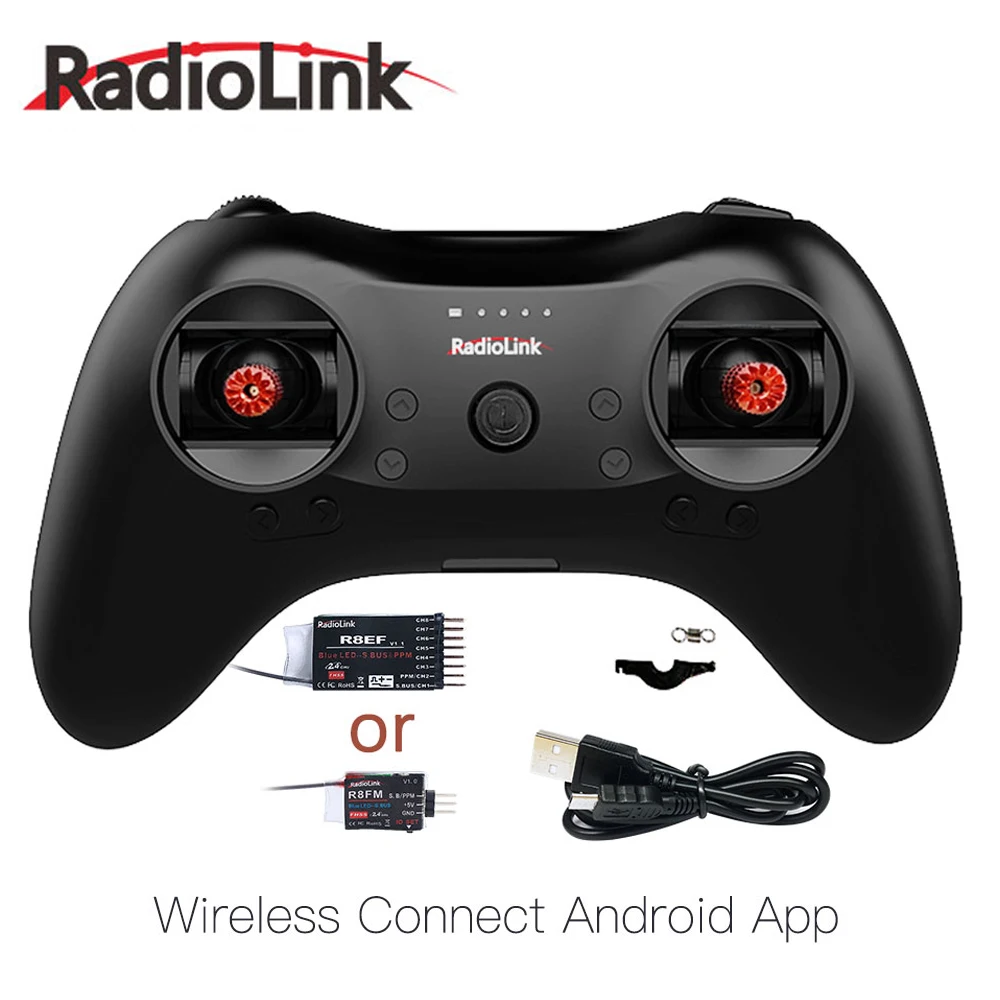 Радиоконтроллер Radiolink T8S, 2,4 ГГц, 8 каналов, передатчик и приемник R8EF или R8FM, геймпад с ручкой для неподвижного крыла, FPV, дрона, самолета
