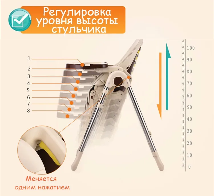 baoneo Складной стул для кормления детей стул-трансформер