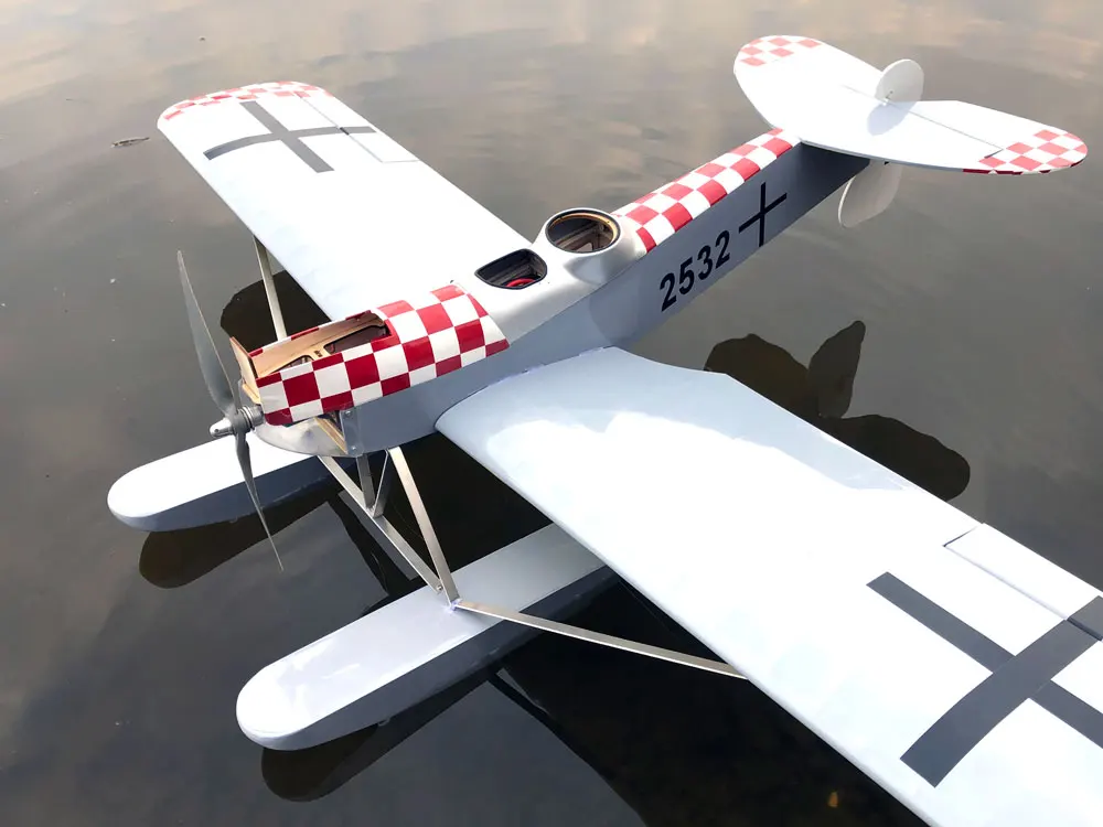 

2020 New Balsawood Laser Cut RC Airplane Model Kit Seaplane Floatplane Hansa-Brandenburg W.29 Wingspan 1400mm 55inch Balsa Kit