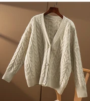 women cashmere sweater exquisite handmade wheat beading cashmere cardigan sweater female new arrive