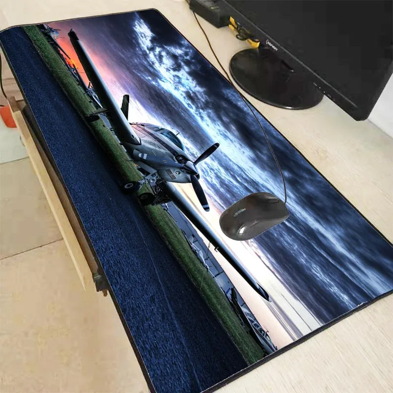 

XGZ Aircraft Large Gaming Mouse Pad Lock edge Speed Mouse Mat For Laptop Computer Keyboard Pad Desk Pad For Dota LOL Mousepad XL