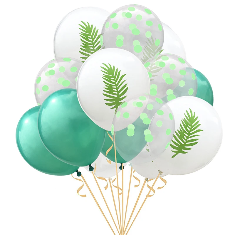 

15pcs Hawaiian Decor Flamingo Pineapple Palm Leaves Confetti Latex Balloons Hawaii Tropical Summer Birthday Party Decoration