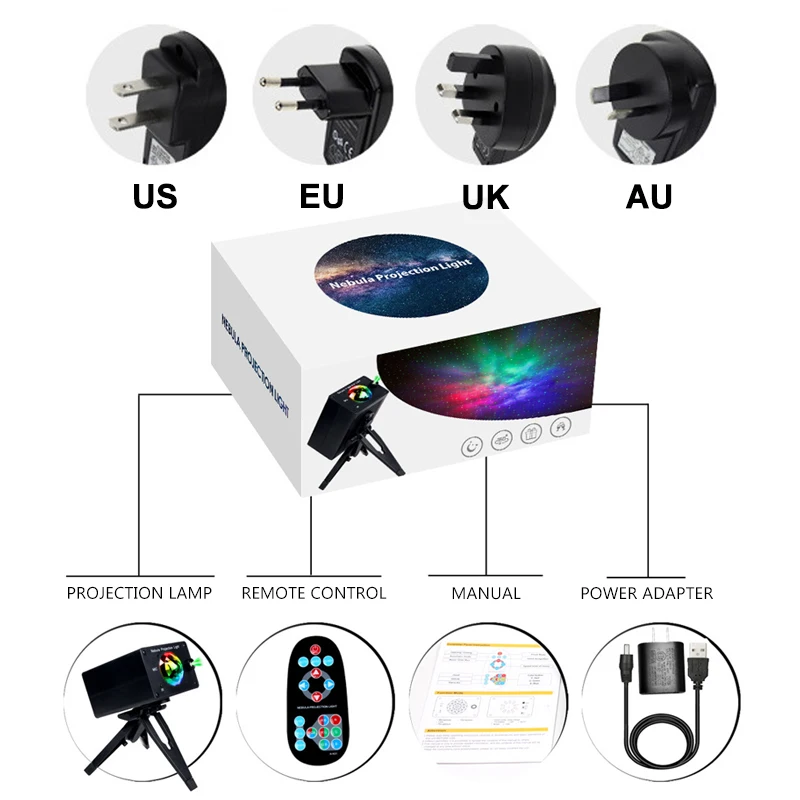 Светодиодная лампа Rgb Aurora для дискотеки праздничный светильник со звездой и