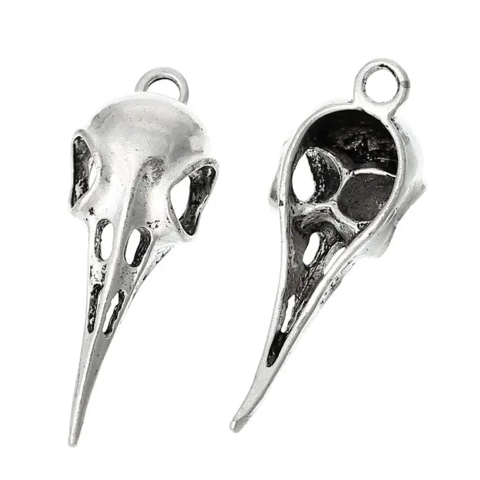 

new Charm Pendants Bird Beak Silver Color 4.9cm x 1.9cm,5PCs