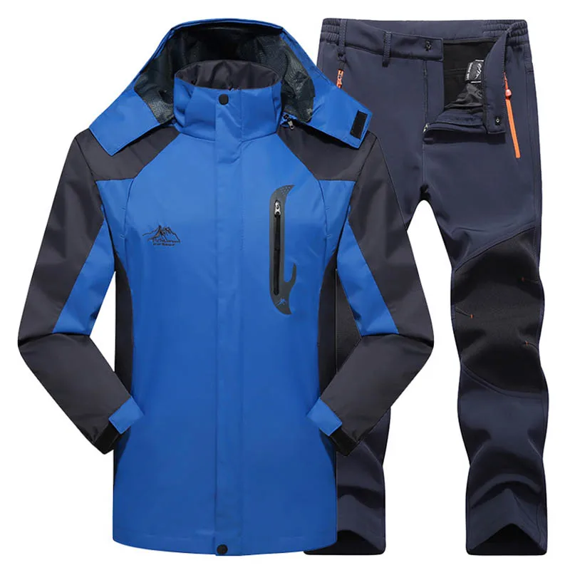 Весенне-осенняя Однослойная походная куртка и штаны для мужчин уличный