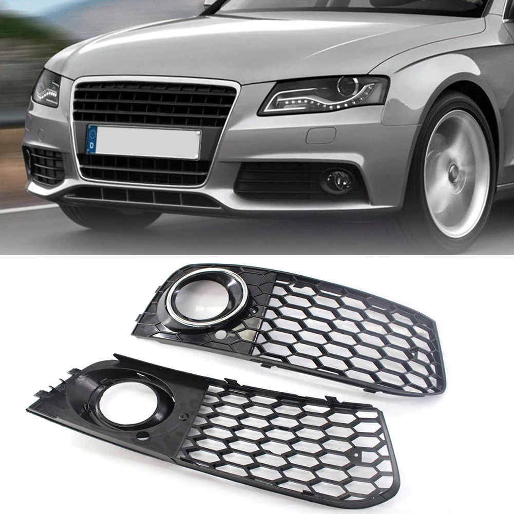 

1 Pair Left Right Car Fog Light Cover Honeycomb Grille Auto Front Grill Mesh Morden Style Front Bumper Grill Car Styling