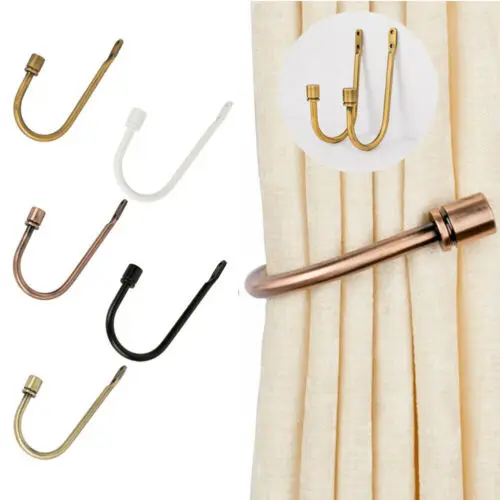 

1 шт., U-образный металлический держатель для занавесок, с 2 винтами