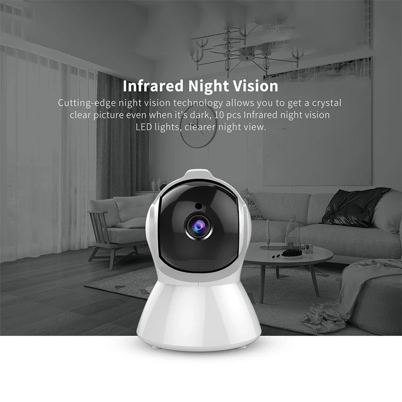 SecuPlug + 2.0MP IP Камера 1080P AI тела автоматическое отслеживание H.265 кабельным