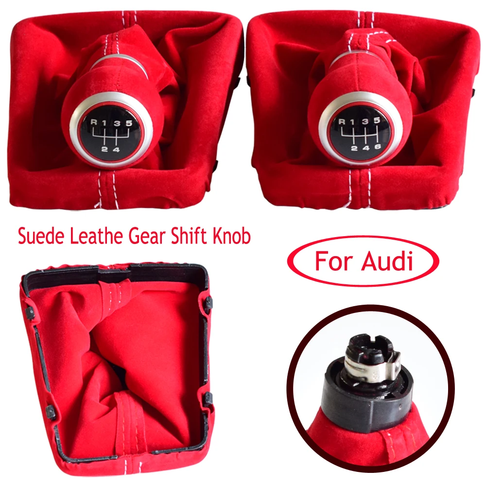 Ручная ручка переключения передач 5/6 головной убор с замшевым чехлом кожаный