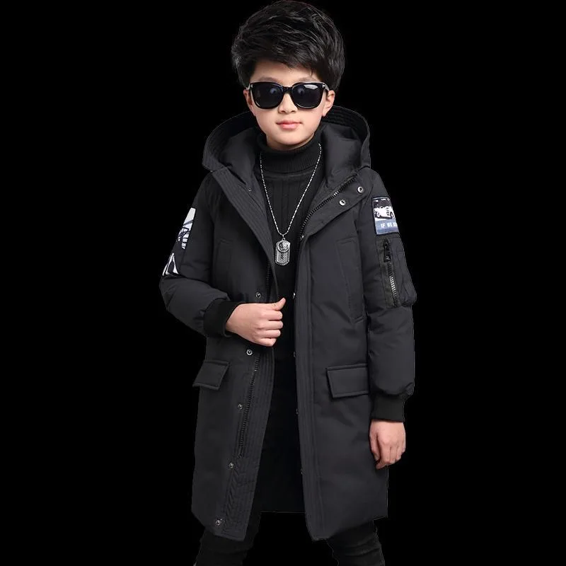 

Children's Parka Winter Jackets Kids Clothing 2020 Big Boys Warm Down Cotton-padded Coat Thickening Outerwear Clothes 5-16 Years