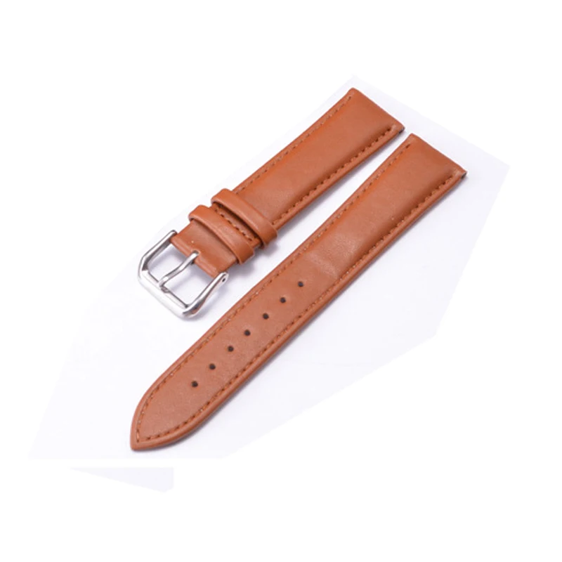

3Colors Genuine Leather Wristband 12 14mm 16mm 18mm 20mm 22mm Leather Replacement Bracelet Band For Samsung Huawei Watch Strap