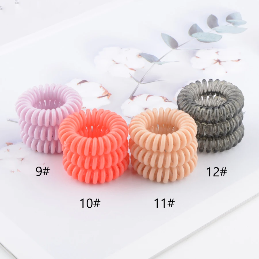 3boxes 3.5cm Fashion Cute Candy Color telephone line hair gum styling tools headwear Free shipping | Красота и здоровье