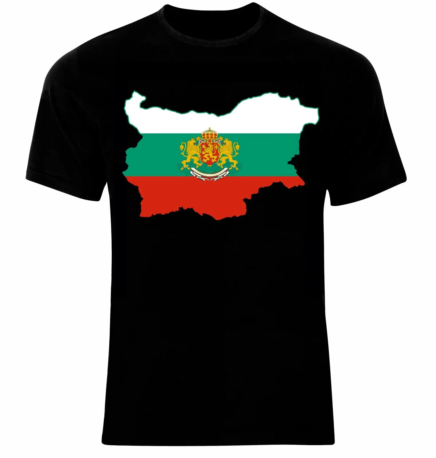 

Bulgarian Map Flag Arms Bulgaria T-Shirt Cotton O-Neck Short Sleeve Men's T Shirt