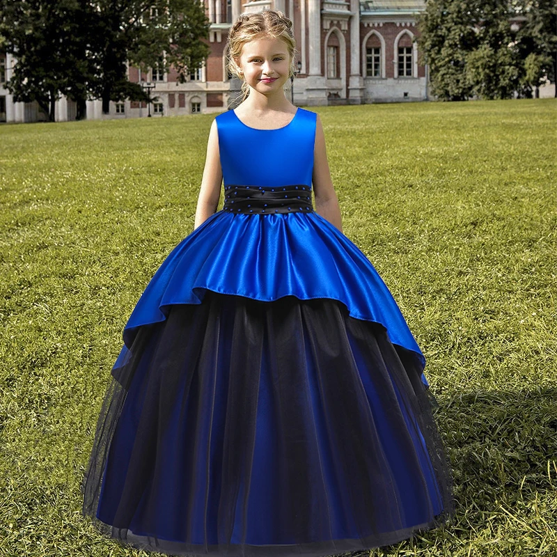 2022 Summer Teenager Costumes Girl Pageant Evening Party And Wedding Kids Dresses For Girls Long Princess Dress Beads 10 12 Year | Детская