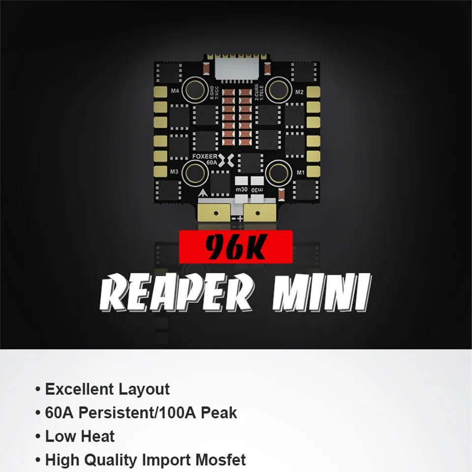 Foxeer Reaper Mini 96K 4 в 1 ESC BL32 60A 8S бесщеточный Многофункциональный BLHeli32 3 Lipo BLHeliSuite32 для FPV