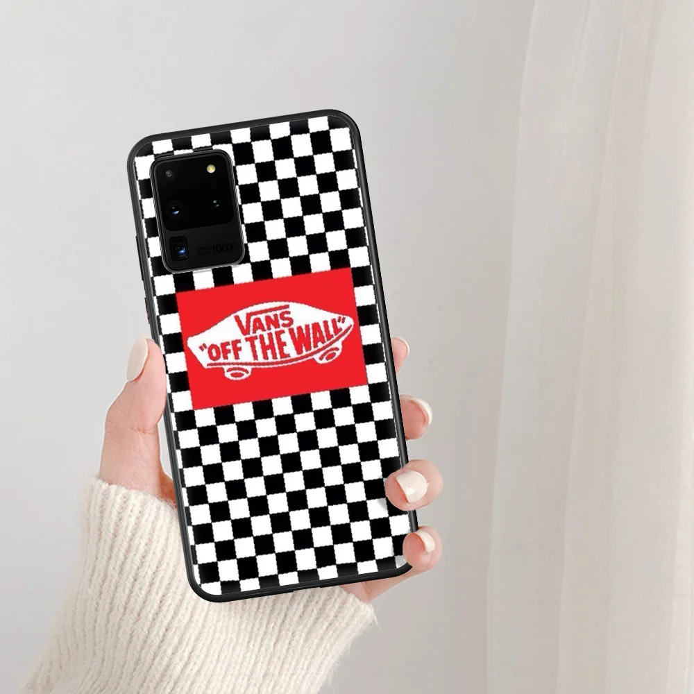 

Street Skateboard Brand Vans Phone Case For Samsung Galaxy Note S 8 9 10 20 Plus E Lite Uitra black Funda Silicone Shell