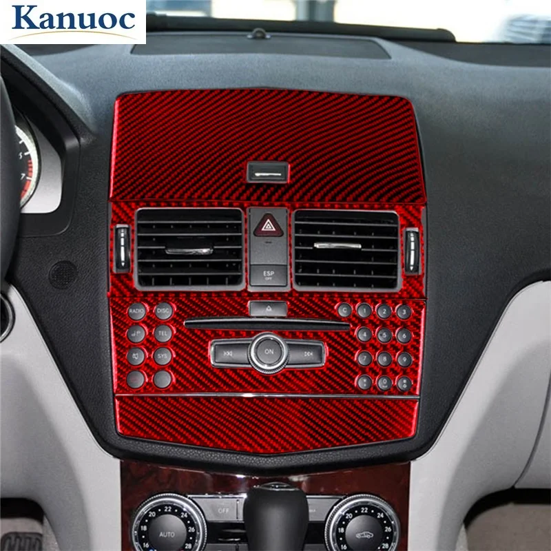 

Красная наклейка из углеродного волокна для Mercedes Benz C W204 2007-2010