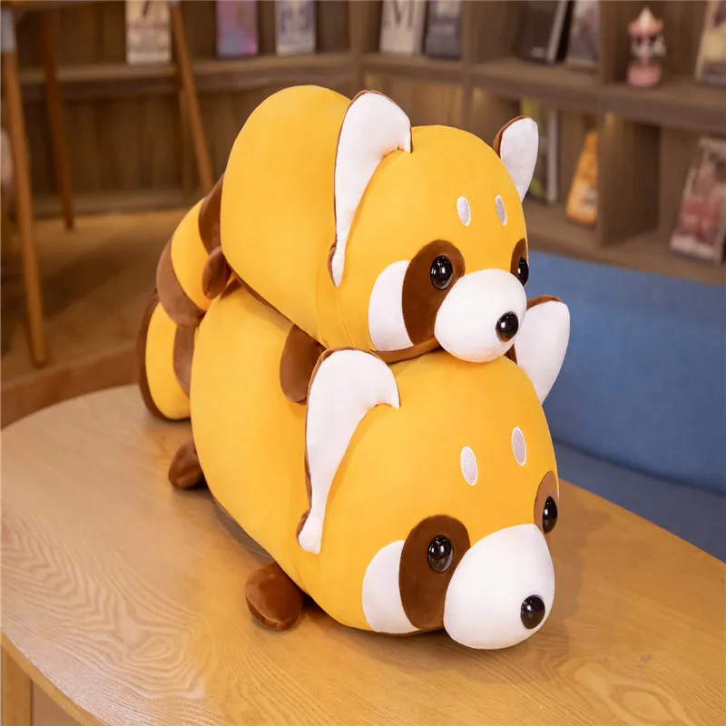

60/80cm Cute Raccoon Plush Pillow Lifelike Animal Raccoon Soft Sleeping Pillow Sofa Cushion Baby Plush Toy Kids Birthday Gift