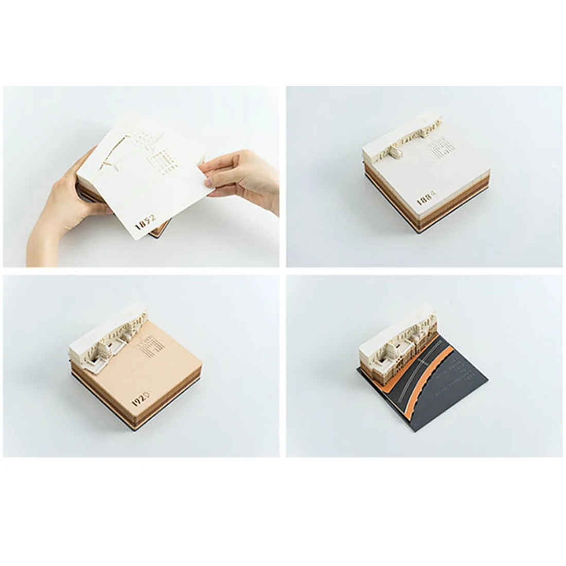 Креативный 3D стерео блокнот для записей с подсветкой Shanghai Bund черный