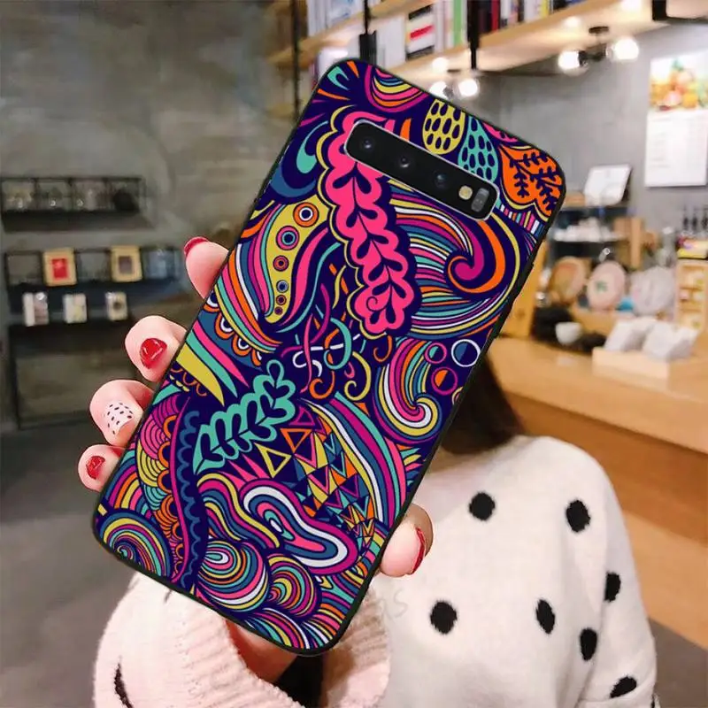 

Color Psychedelic Trippy Phone Case for samsung galaxy a51 a52 a71 a50 a12 a72 a21s a70 s21 s20 fe s10 note 20 10 plus ultra