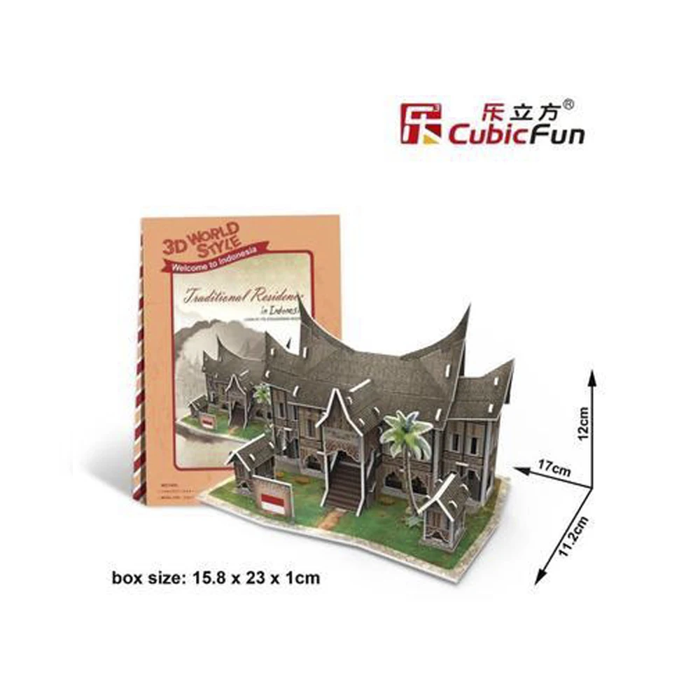 

T60 3D Puzzle Indonesian Takaya DIY Creative gift Educational toys World style tour construction paper model