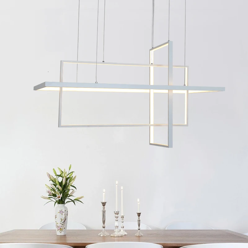 Креативная Современная квадратная Люстра Столовая Спальня