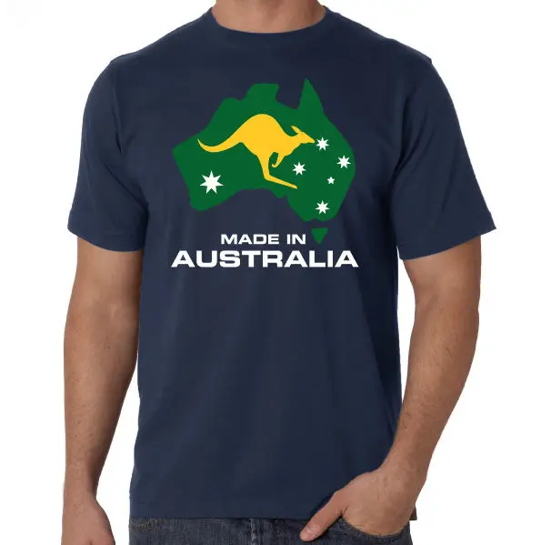 Сделано в Австралии новая синяя футболка с принтом карта кенгуру Southern Cross Straya Day