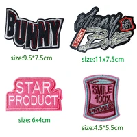 1pcs love letters embroidery patches for clothing stripes written words sticker clothes letters badges