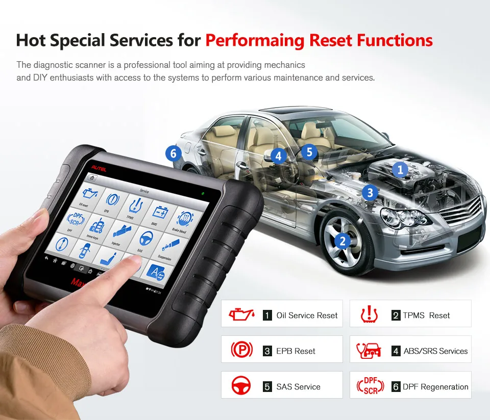 autel MaxiPRO MP808 автомобильный диагностический инструмент Автомобильный сканер Авто полная система тест OBD Автосканер PK Maxisys MS906 DS808 диагностический сканер сканер для диагностики авто