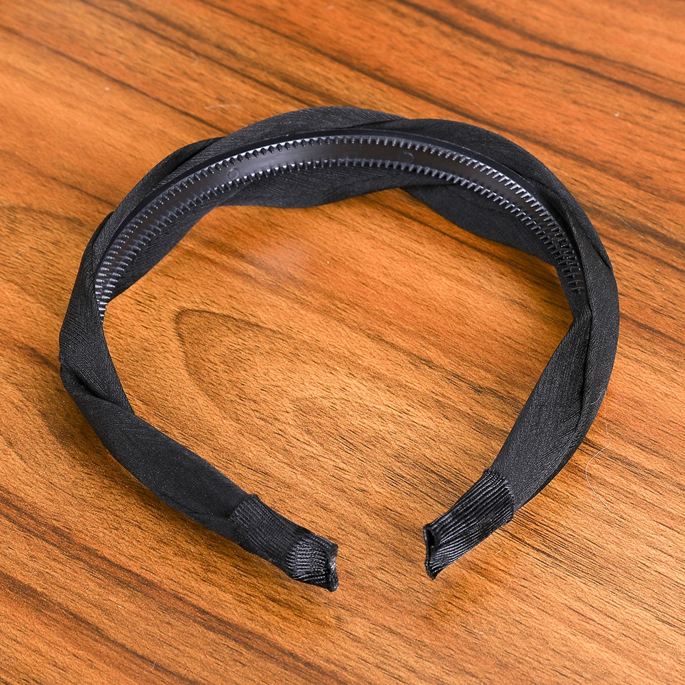 Leveo Twist Hairband для женщин Глянцевая s-образная головная повязка для волос ободок для девочек Новые плетеные головные повязки обруч для волос аксессуары