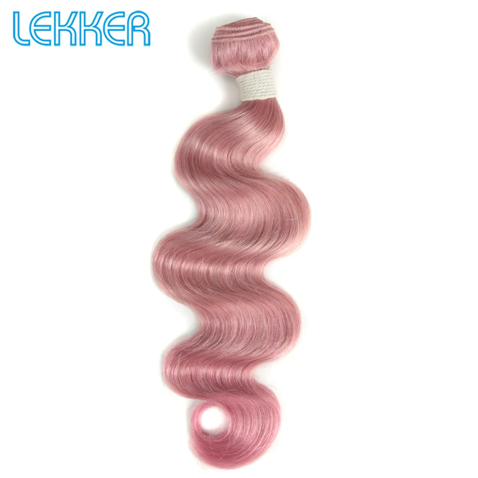 Lekker розовые волосы Ombre пряди волос волнистые бразильские Remy человеческие для