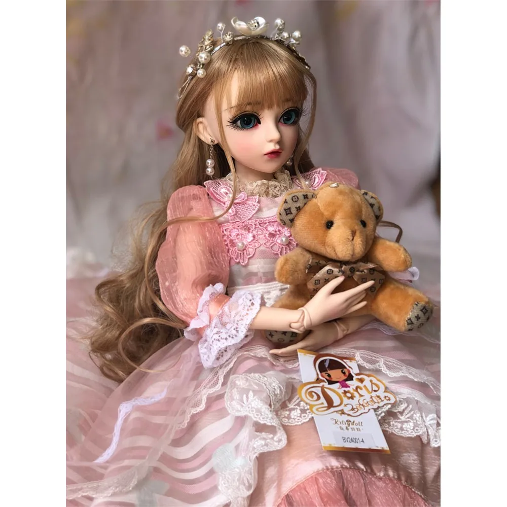 BJD кукла 1/3 Reborn куклы с макияжем 60 см кружевное платье Набор игрушка мягкая