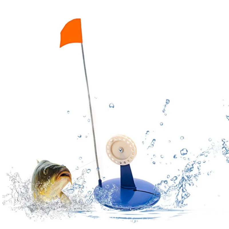 

2020 2Pcs Ice Fishing Rod Tip-Up Durable Nylon Fishing Pole Cover Kayak Safety Flag Base Mount Replacement Ice Fishing Boat Tool