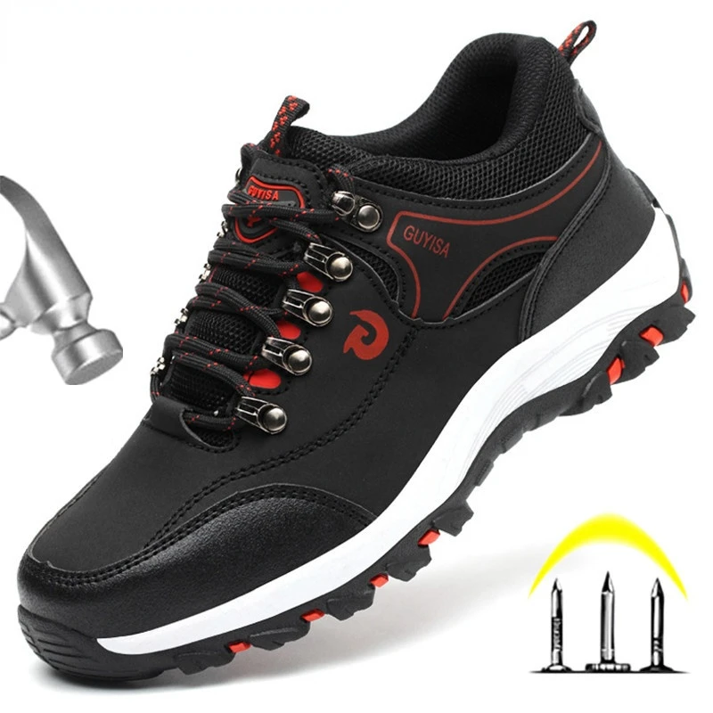 

Steel Toe Cap Shoes For Men Work Puncture-Proof Safety Shoes Protective Working Footwear Men Work Sneakers Breathable Work Shoes