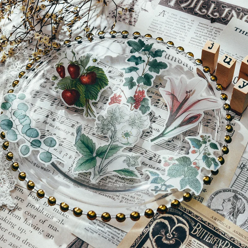 50 шт. цветы и растения бумажные наклейки для скрапбукинга Happy planner/изготовление
