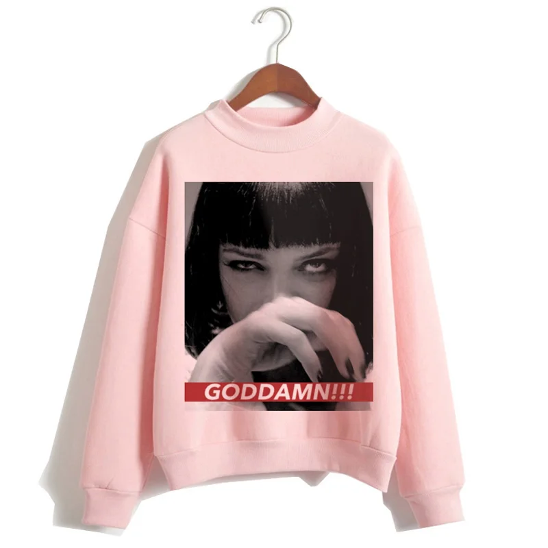 Толстовки с капюшоном для женщин забавными героями мультфильмов Harajuku Pulp fiction