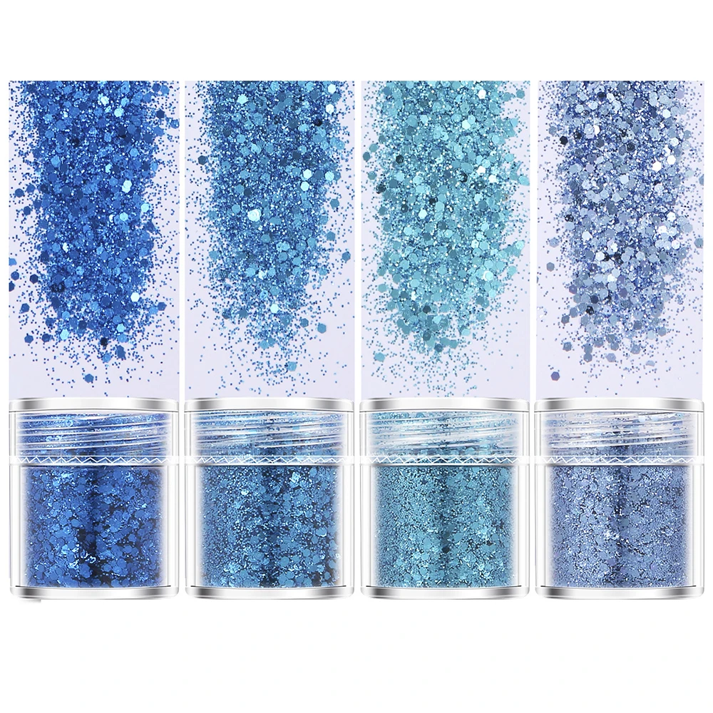4 коробки/набор градиентный блеск для ногтей Пудра с пайетками Анти пыль УФ гель