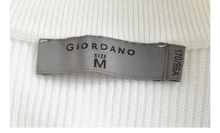 Giordano мужские свитера Mockneck половина Placket контрастный вязаный свитер молния муха Легкий эластичный мужской s свитера для 90059877
