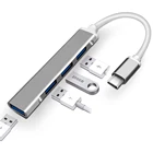 Высокоскоростной 4-портовый s USB 3,0 Type C концентратор с портом питания USB2.0 сплиттер OTG адаптер для iMac ноутбуков настольных аксессуаров