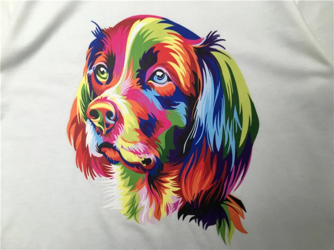 

New High 2021 Punk Novelty Men Fashion T Shirts Color Dog Print T-Shirt Hip Hop Skateboard Street Cotton T-Shirts Tee Dog #N255