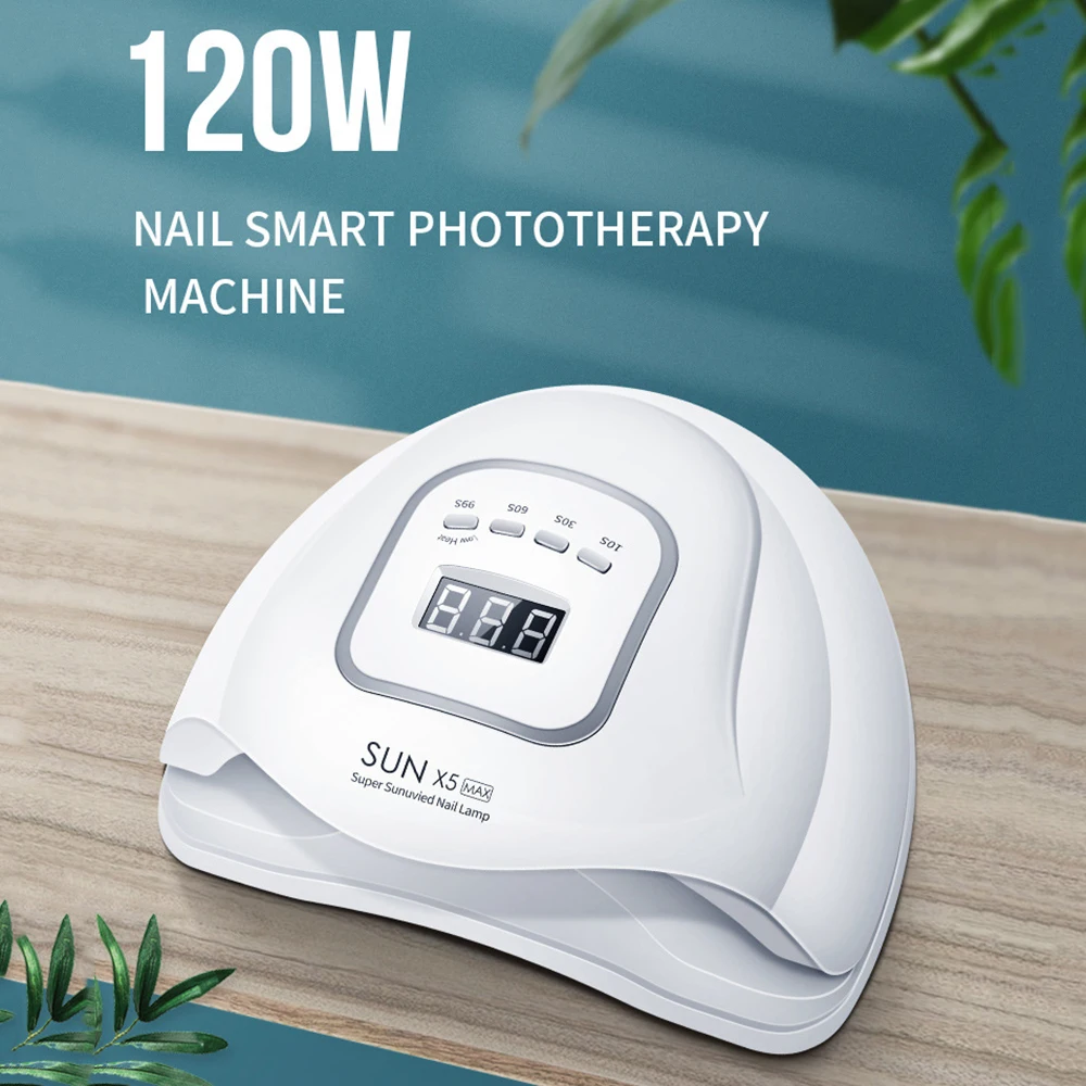 SUN X5 Max 80W/120W LED Nail Lamp Dryer UV For Curing Gel Polish With Motion Sensing LCD Display Art Tool | Красота и здоровье