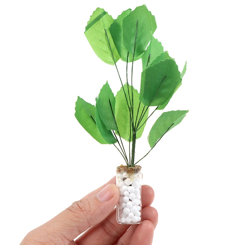 1/12 зеленый банан белая бутылка Кукольный дом Миниатюрные садовые