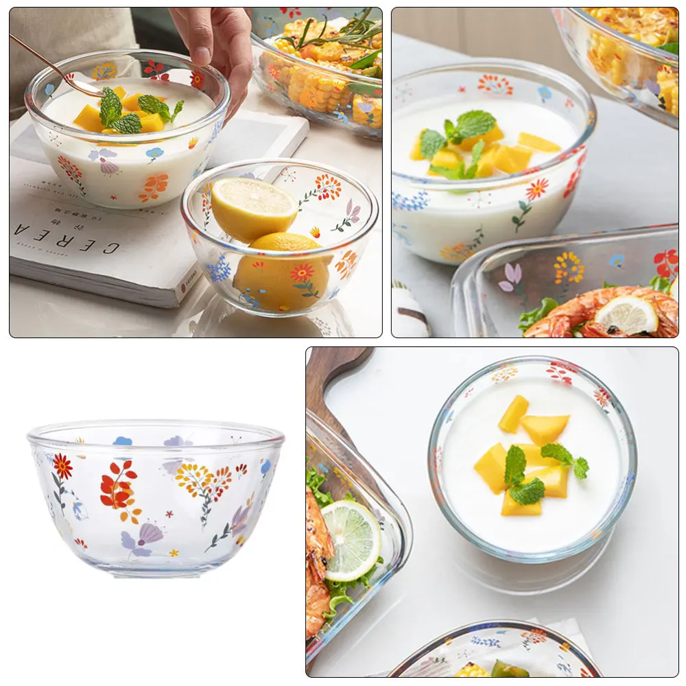 

1pc Dish Bowl Soup Tray Microwave Oven Baking Bowl Transparent Housewarming Gift