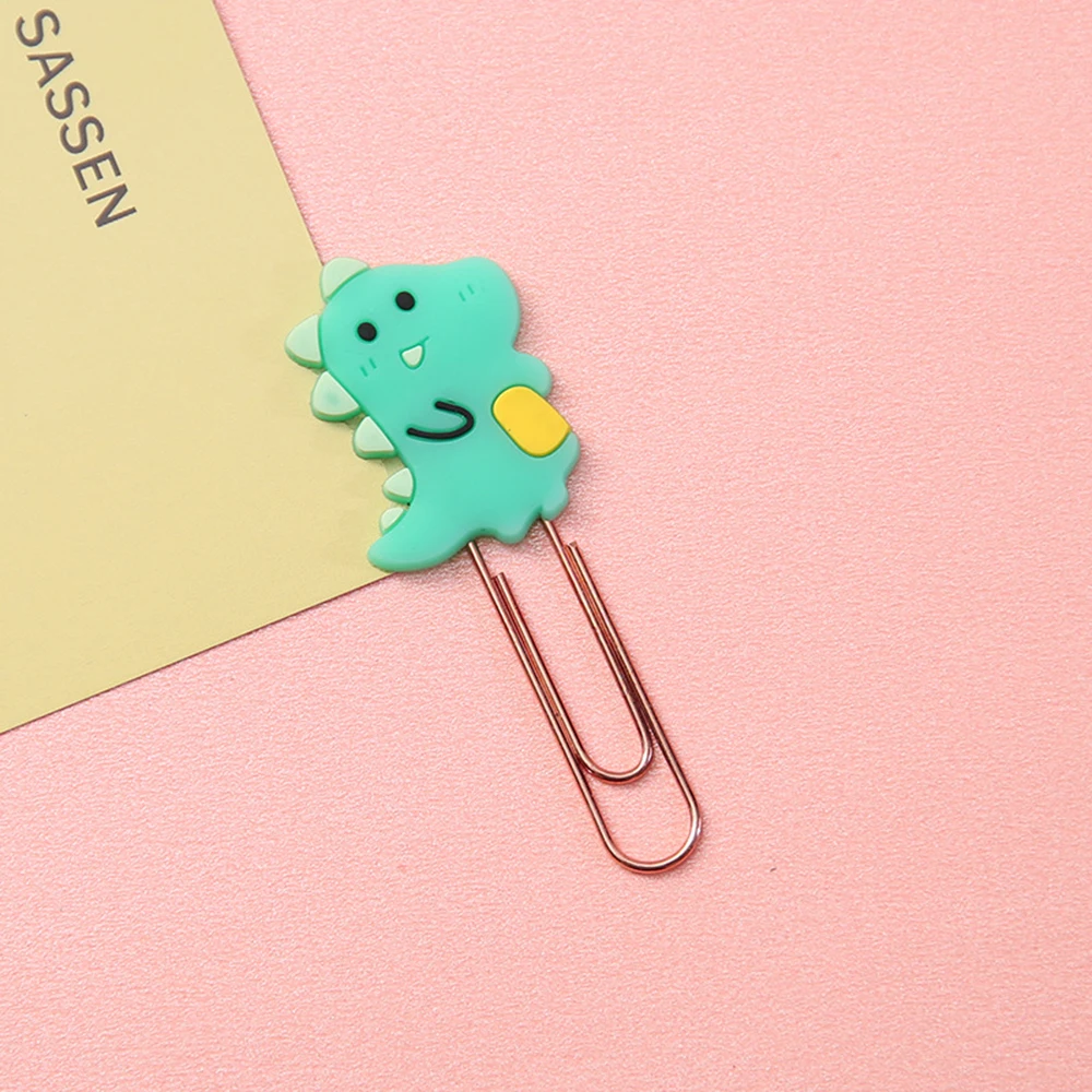 

10 pcs/lot Cute Cartoon Fruit Animals Mini Paper Clips Bookmark Korean Stationery Kawaii School Office Supplies Book Accessories