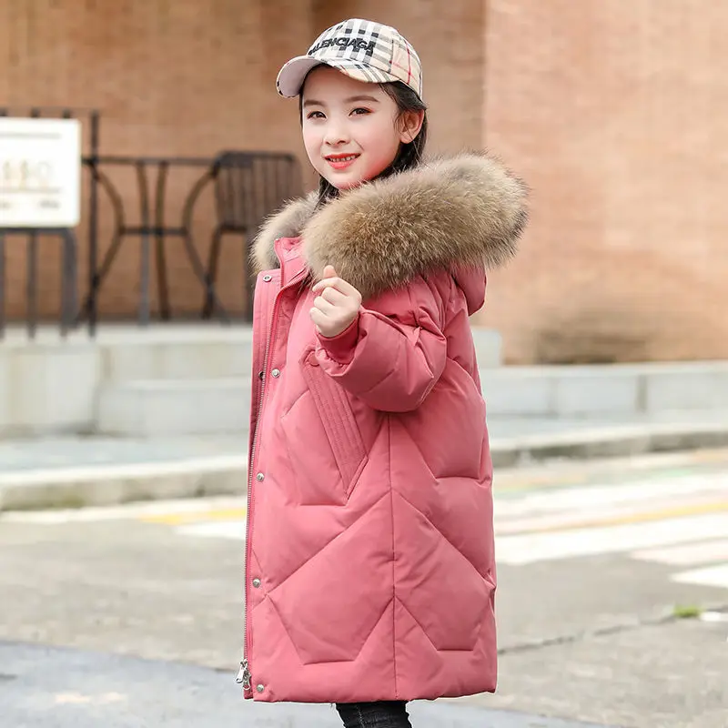 Новинка 2021 зимнее пальто для девочек Детский пуховик утепленный детский средней