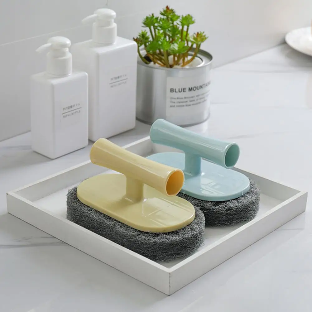 Kuulee многоцелевой Эмери губчатая кисть с ручкой для Кухня блюдо горшок плитка душ