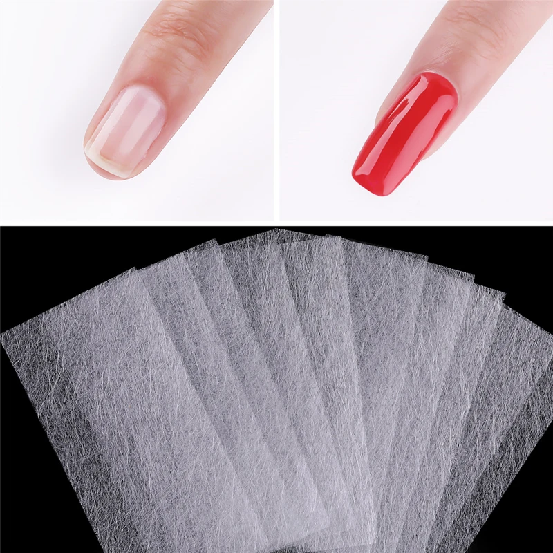 

20PCS Fiber Glass Nail Extension for UV Gel Building French Manicure Acrylic Fiberglass Nail Forms Nail Art Tool Tips Silk Nails