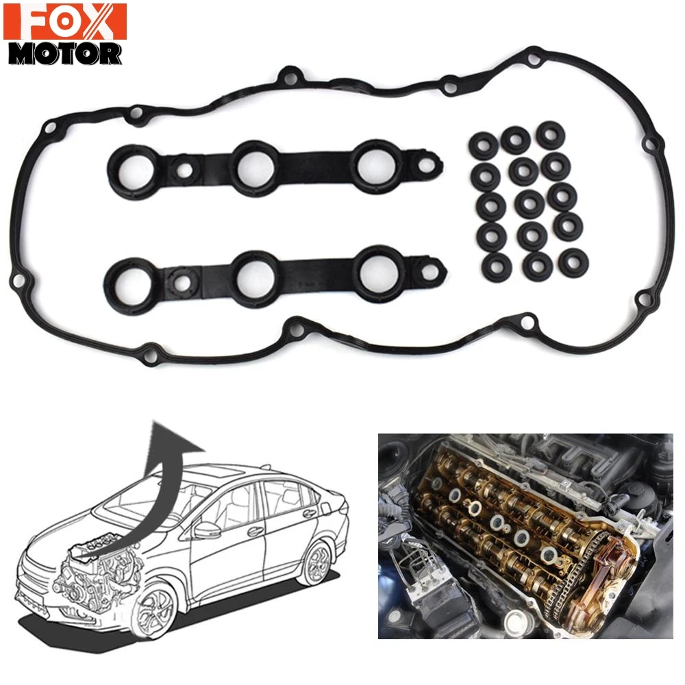 Комплект прокладок крышки клапана двигателя с 15 уплотнениями для BMW E46 E53 E60 E83 E85 X3
