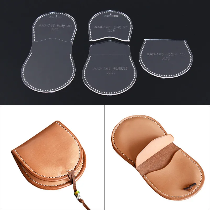 DONYAMY 1 Набор сделай сам кошелек мини шаблон прозрачный акриловый кожаный узор