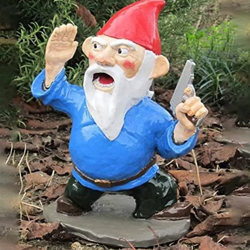 

Garden Gnome Ornament Funny Sculpture Decor Cartoon War Dwarf Sculpture For Indoor Outdoor Home Creative Gift Garden Dropshippin